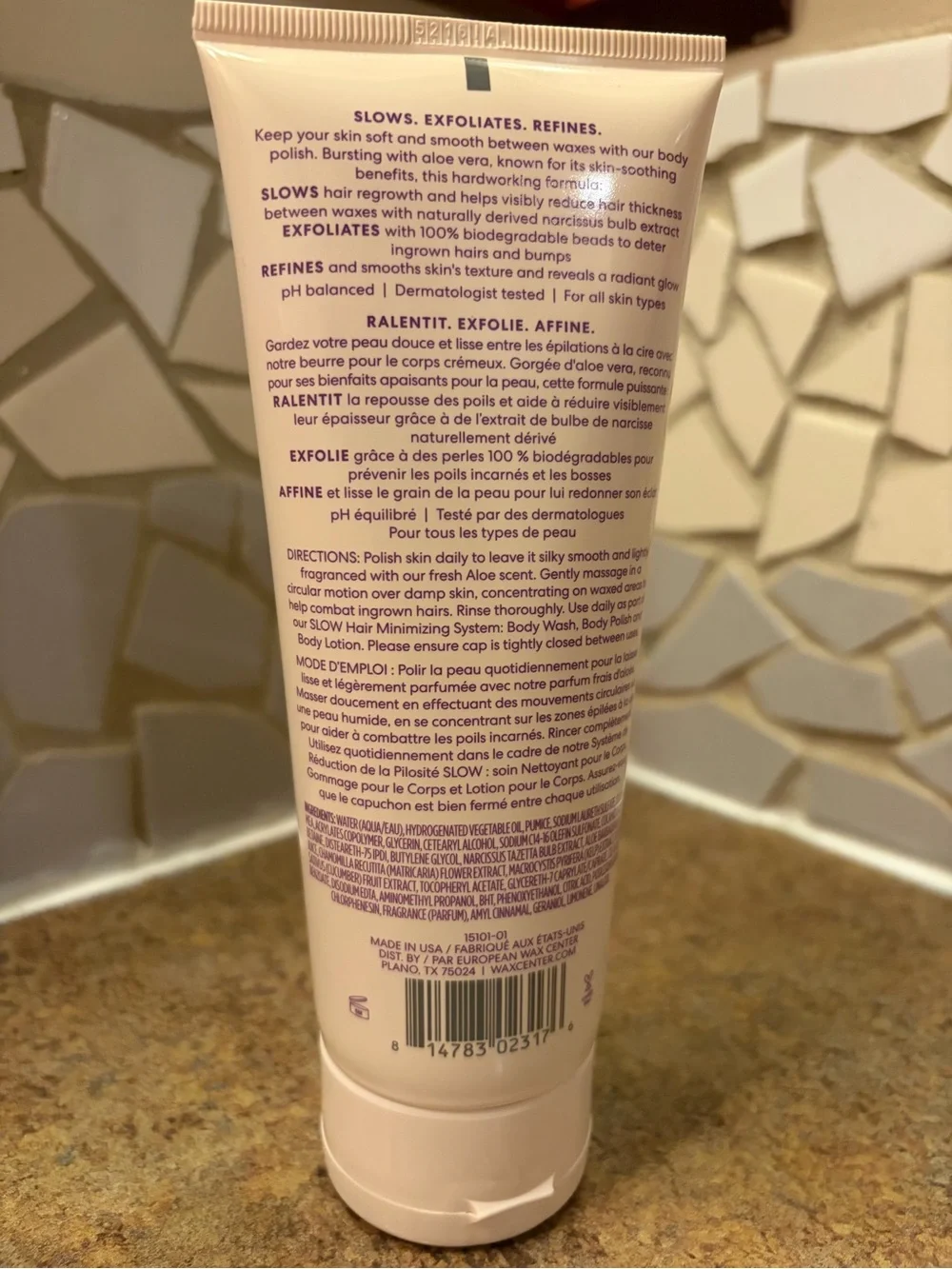 EWC Slow Aloe Body Polish Exfoliating Scrub — Soft Pink